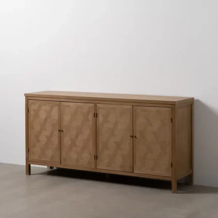 Aparador de Madera de Paulonia Natrual 4 Puertas - IXIA (1)