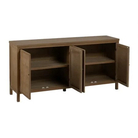 Aparador de Madera de Paulonia Natrual 4 Puertas - IXIA (3)