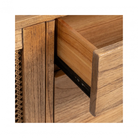 Aparador de madera de mindi 2 puertas 3 cajones - Ixia (1)