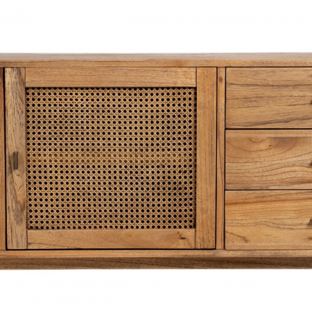 Aparador de madera de mindi 2 puertas 3 cajones - Ixia (5)