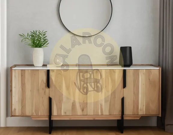 Aparador de madera maciza de acacia - 180 cm-MOVIL (3)