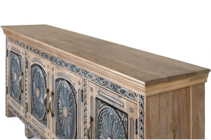 Aparador de madera maciza de teca 217 cm-MOVIL (5)