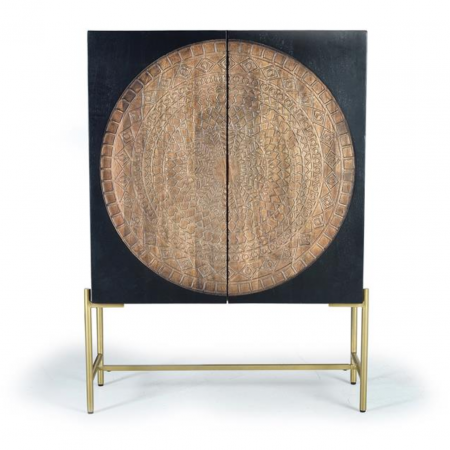 Armario 2 Puertas En Madera De Mango Y Base De Metal - Giner Y Colomer - 1