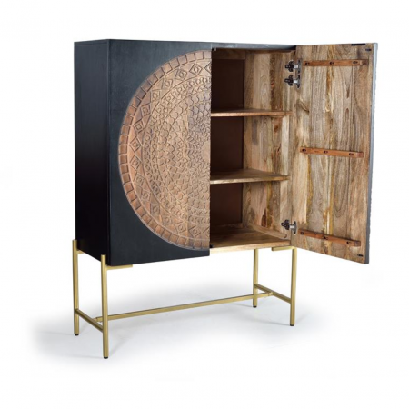 Armario 2 Puertas En Madera De Mango Y Base De Metal - Giner Y Colomer - 3