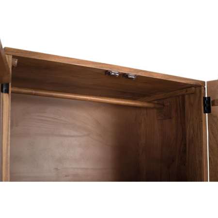 Armario 2 Puertas Madera Acacia Maciza Tallada Patas Metal - Giner y Colomer - 4