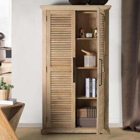 Armario 2 Puertas Madera de Mango Natural - Giner y Colomer - 1