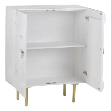 Armario Blanco-Oro Madera Metal Salón 92x43x116 Cm - IXIA (9)