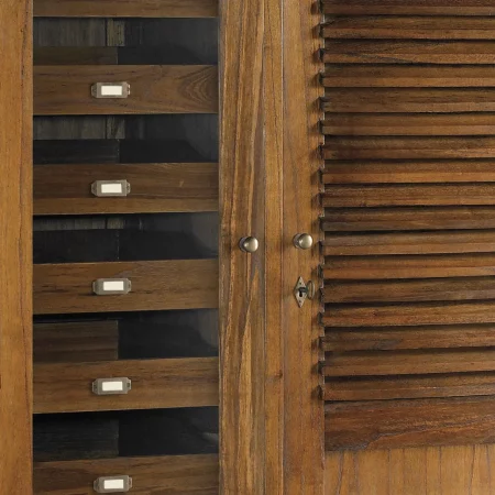 Armario Doble Mod. Marco Polo 2 Puertas + 3 Cajones Madera Mindi Colección Star 108x50x200 Cm - Moycor (4)