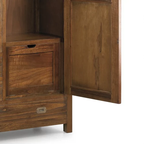 Armario Doble Mod. Marco Polo 2 Puertas + 3 Cajones Madera Mindi Colección Star 108x50x200 Cm - Moycor (6)