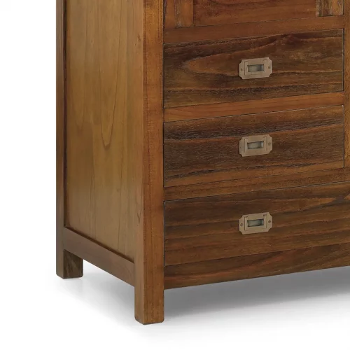 Armario Doble Mod. Marco Polo 2 Puertas + 3 Cajones Madera Mindi Colección Star 108x50x200 Cm - Moycor (7)