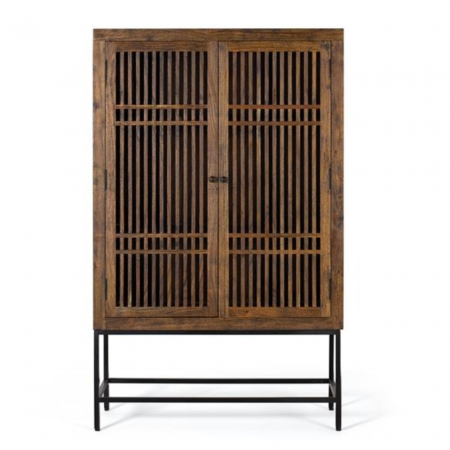 Armario Madera Acacia Base Metal - Giner y Colomer - 2
