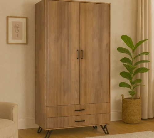 Armario Madera Maciza de Mango 90x45x187 Cm - Giner y Colomer (2)