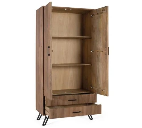 Armario Madera Maciza de Mango 90x45x187 Cm - Giner y Colomer (5)