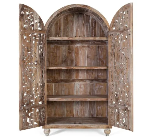 Armario Madera Maciza de Teka 100x50x188 Cm - Giner y Colomer (5)