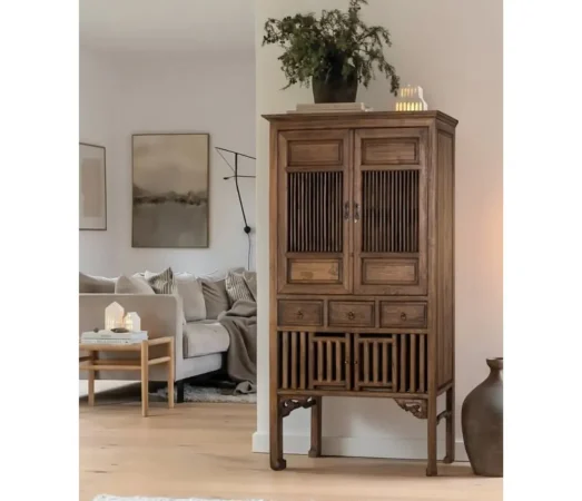 Armario Madera Maciza de Teka 96x43x176 Cm - Giner y Colomer (4)