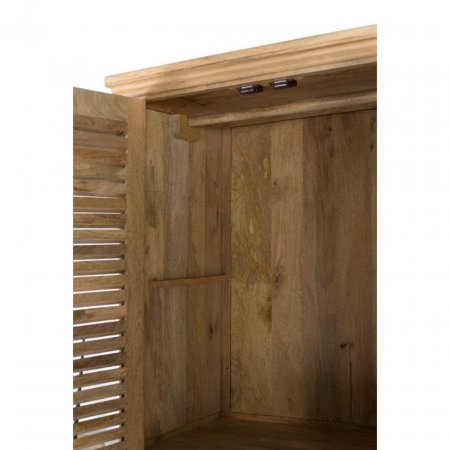 Armario Madera Mango Natural 4 Puertas Batientes 150x50x190 - Giner y Colomer - 7