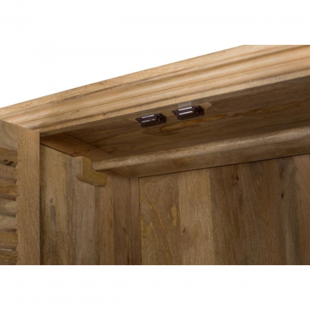 Armario Madera Mango Natural 4 Puertas Batientes 150x50x190 - Giner y Colomer - 8