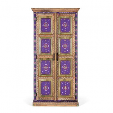 Armario Madera Mango Pintado a Mano Multicolor 2 Puertas - Giner y Colomer - 3