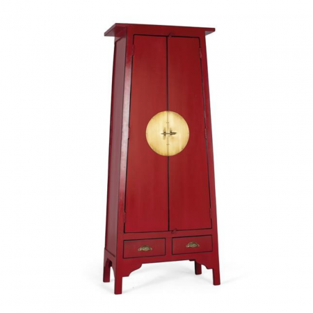 Armario Madera de Mango Rojo con 2 Puertas y 2 Cajones - Giner y Colomer-1
