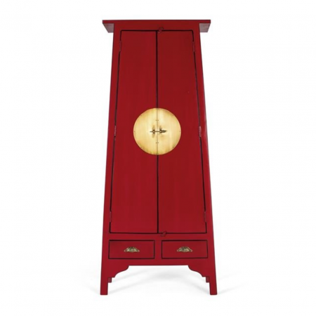 Armario Madera de Mango Rojo con 2 Puertas y 2 Cajones - Giner y Colomer - 2