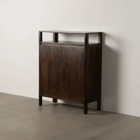Armario Marrrón de Madera de Mango 2 Puertas 1 Hueco - Ixia (1)