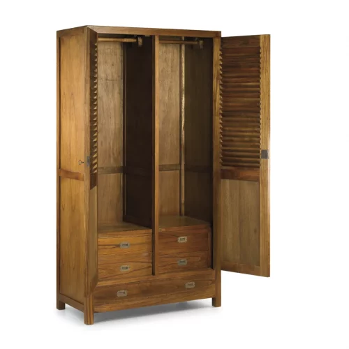 Armario Mod. Marco Polo 2 Puertas + 1 Cajón Madera Mindi Colección Star 108x50x200 Cm - Moycor (2)