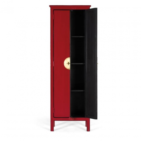 Armario Rojo Madera de Mango con 2 Puertas - Giner y Colomer - 3