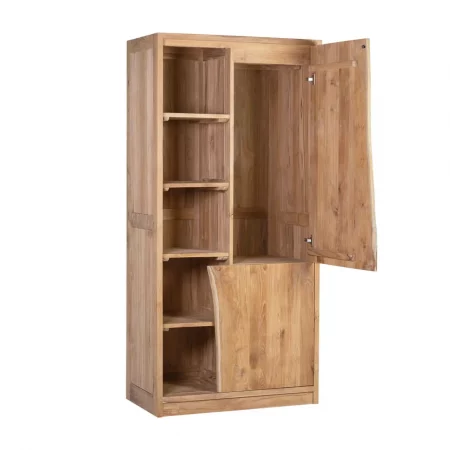 Armario de 2 Puertas de Madera de Teca 90x50x190 Cm - Moycor (2)