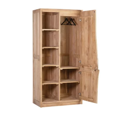 Armario de 2 Puertas de Madera de Teca 90x50x190 Cm - Moycor (3)
