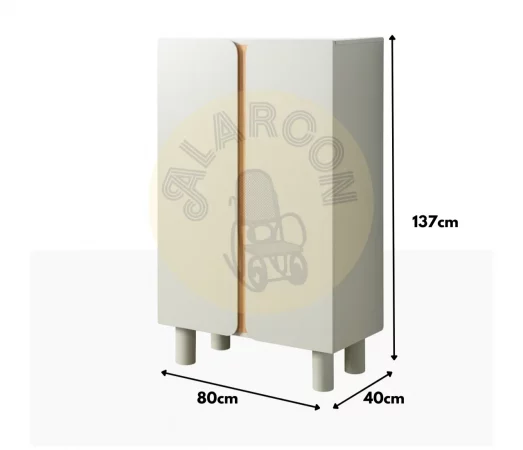 Armario de DM Taupe 80x40x137 Cm - IXIA (2)