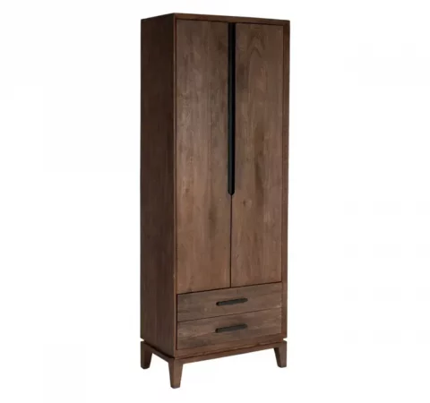 Armario de Madera de Mango Marron 75x40x200 Cm - IXIA (4)