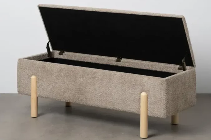 Banco Baul DM Tejido Taupe 122x42x45 Cm - IXIA (1)