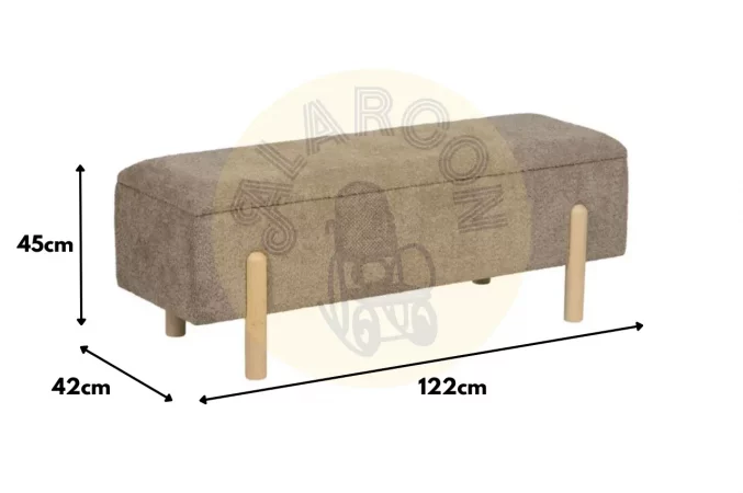 Banco Baul DM Tejido Taupe 122x42x45 Cm - IXIA (4)