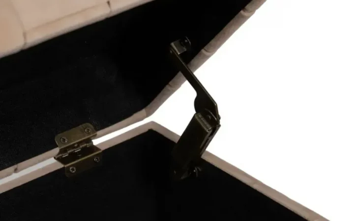 Banco Baul Metal Tejido Beige 121x41x47 Cm - IXIA (4)