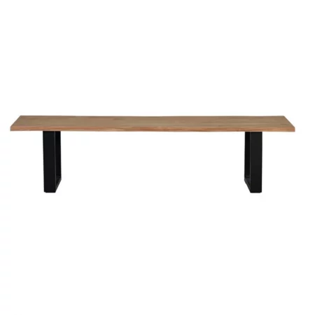 Banco Madera Acacia Maciza Patas Metal 180x42x45 Cm - Giner y Colomer (3)