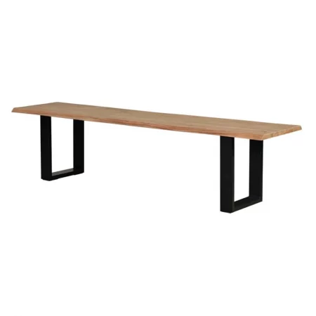 Banco Madera Acacia Maciza Patas Metal 180x42x45 Cm - Giner y Colomer (6)