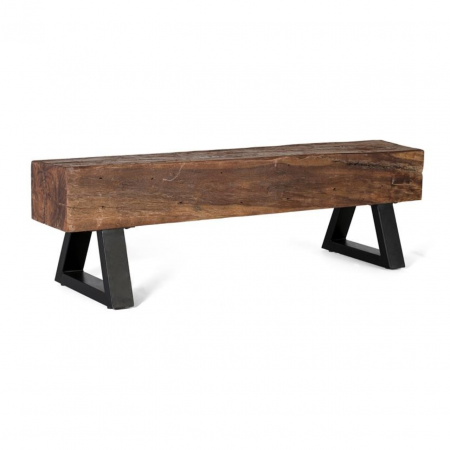 Banco Madera Recuperada y Base de Metal - Giner y Colomer - 1