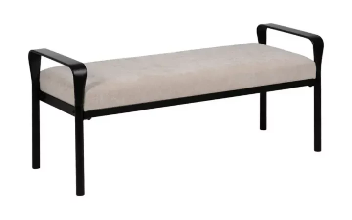 Banco Metal Tejido Beige 121x46x52 Cm - IXIA (3)