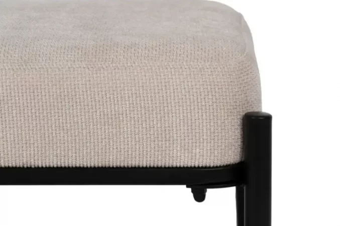 Banco Metal Tejido Beige 51x37x45 Cm - IXIA (1)