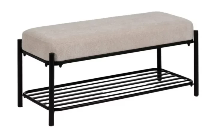 Banco Metal Tejido Beige 91x36x45 Cm - IXIA (4)