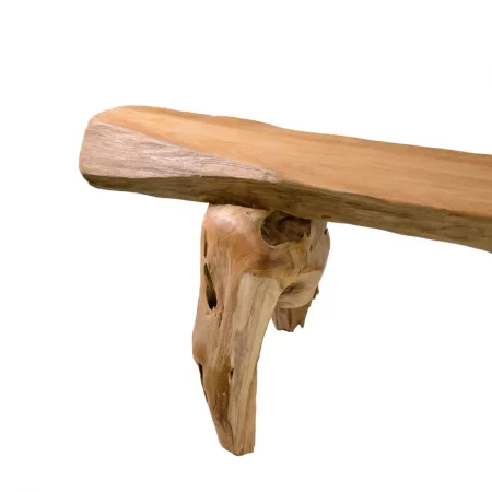 Banco Rústico Madera de Teka 140x43x42 Cm - Moycor (4)