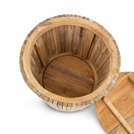 Banco Stool de Madera de Teca con Almacenaje - Moycor (2)