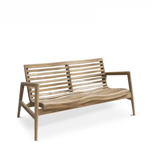 Banco en Madera de Teka Ideal para Jardín 134x65x85 Cm - Moycor (1)