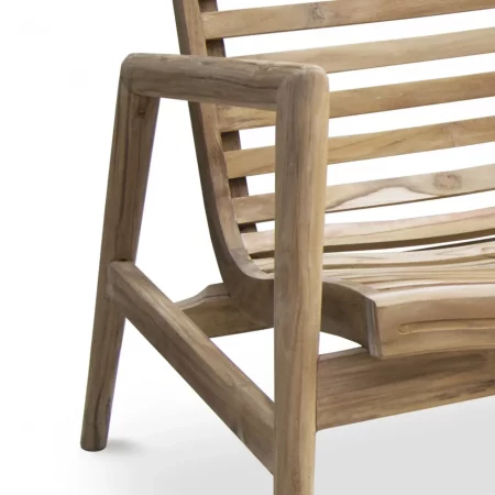 Banco en Madera de Teka Ideal para Jardín 134x65x85 Cm - Moycor (2)