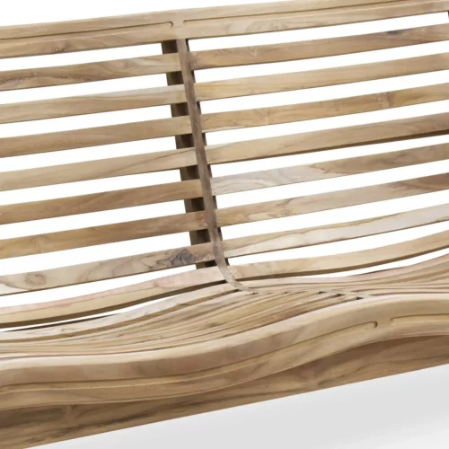 Banco en Madera de Teka Ideal para Jardín 134x65x85 Cm - Moycor (4)