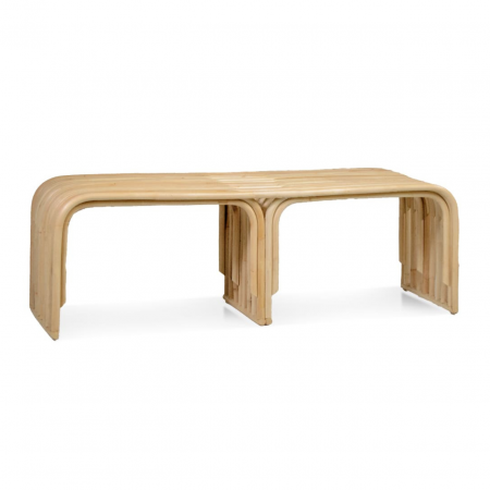 Banco trenzado con madera de Rattan - Moycor (2)