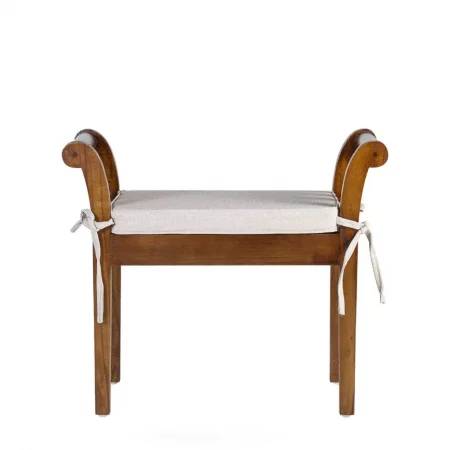 Banqueta Madera Mindi Modelo Kipas CCojín 65x37x65 Cm - Moycor (2)