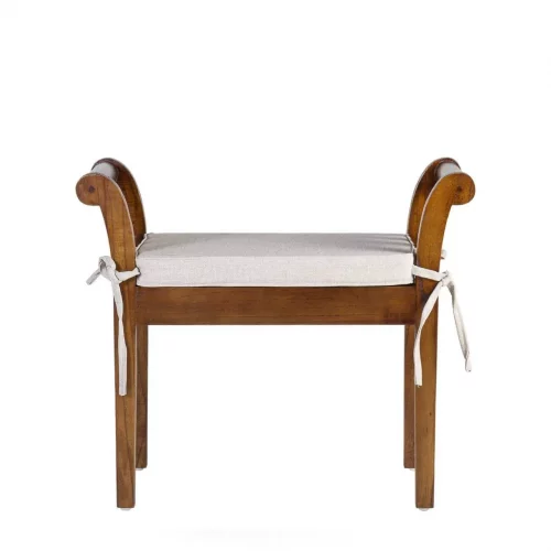 Banqueta Madera Mindi Modelo Kipas CCojín 65x37x65 Cm - Moycor (2)