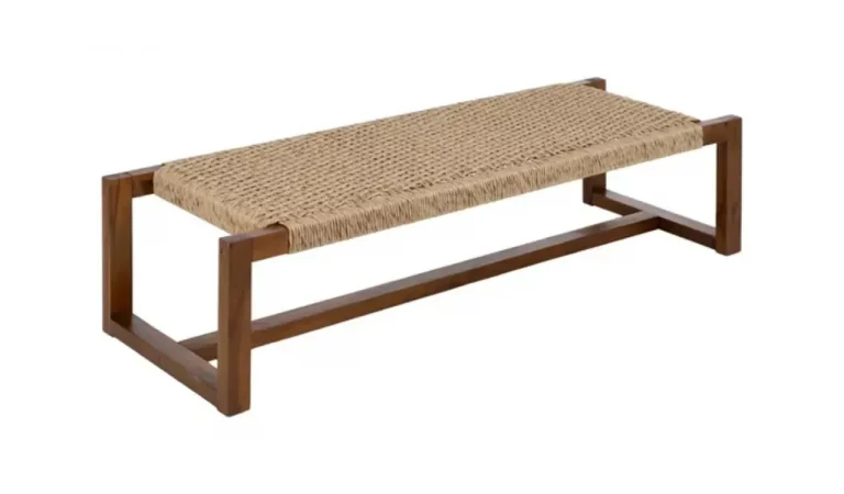 Banqueta Madera de Teca Natural 138x49x36 Cm - IXIA (4)