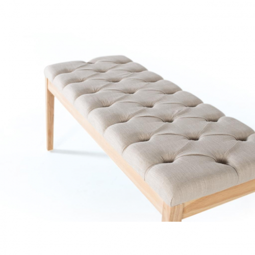 Banqueta Tapizada Madera de Pino - Giner y Colomer - 2